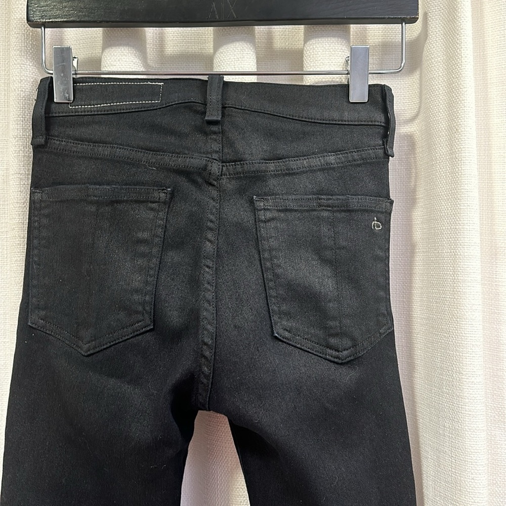 Women Rag & Bone Black High Rise Skinny Jeans Size 25 - Picture 5 of 8